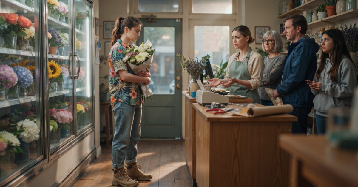 Cashier Mocked Her For Buying Flowers, Then Learned They Were For A Grave