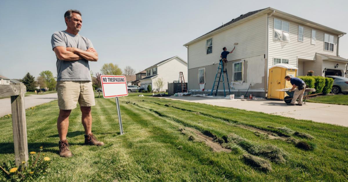 House Flippers Drove Heavy Equipment Across His Lawn, Now They Want One Favor