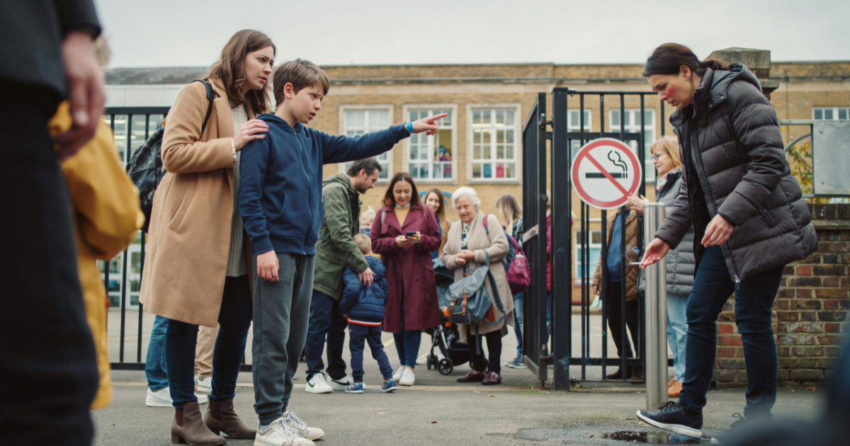 Woman Smokes Outside a Primary School, Then a Six-Year-Old Silences Her Instantly