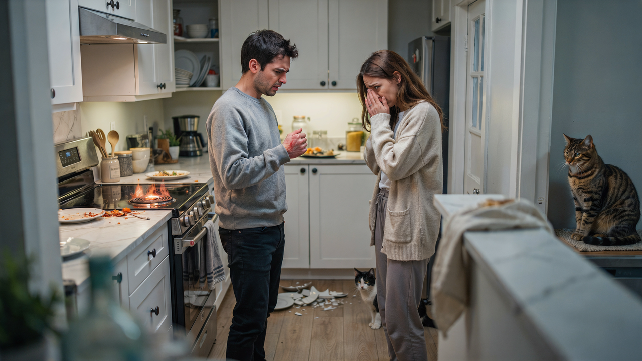 Girlfriend Shatters A Plate On The Stove, Then Explodes After He Asks Her To Be More Careful Girlfriend Shatters A Plate On The Stove, Then Explodes After He Asks Her To Be More Careful