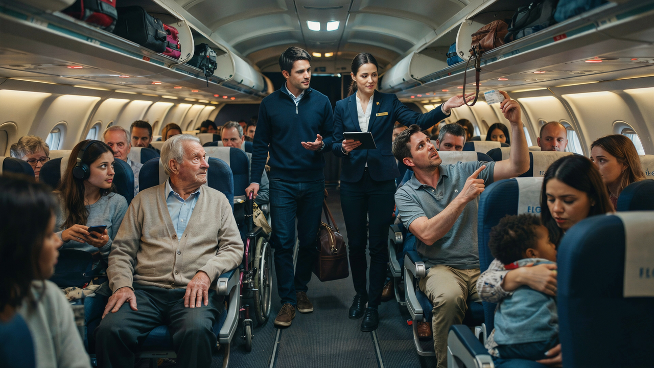 Man Claims He Knows Airline Seating Better Than Everyone, Then Gets Corrected by a Flight Attendant