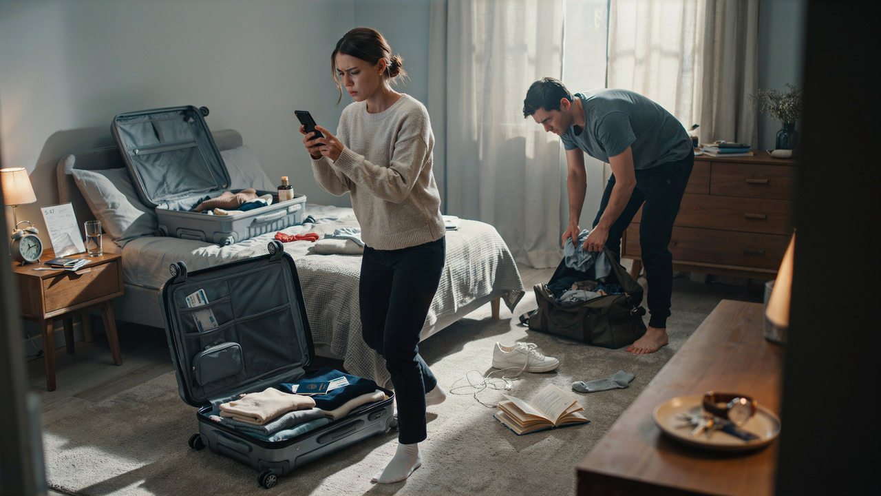 Wife Asks Husband to Pack Before Their Flight, His Reaction Leaves Her Speechless