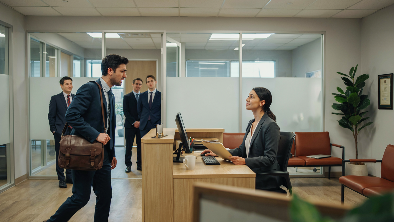 Man Insults Receptionist for Not Knowing Directions, Then Walks Into the Same Office Minutes Later Man Insults Receptionist for Not Knowing Directions, Then Walks Into the Same Office Minutes Later