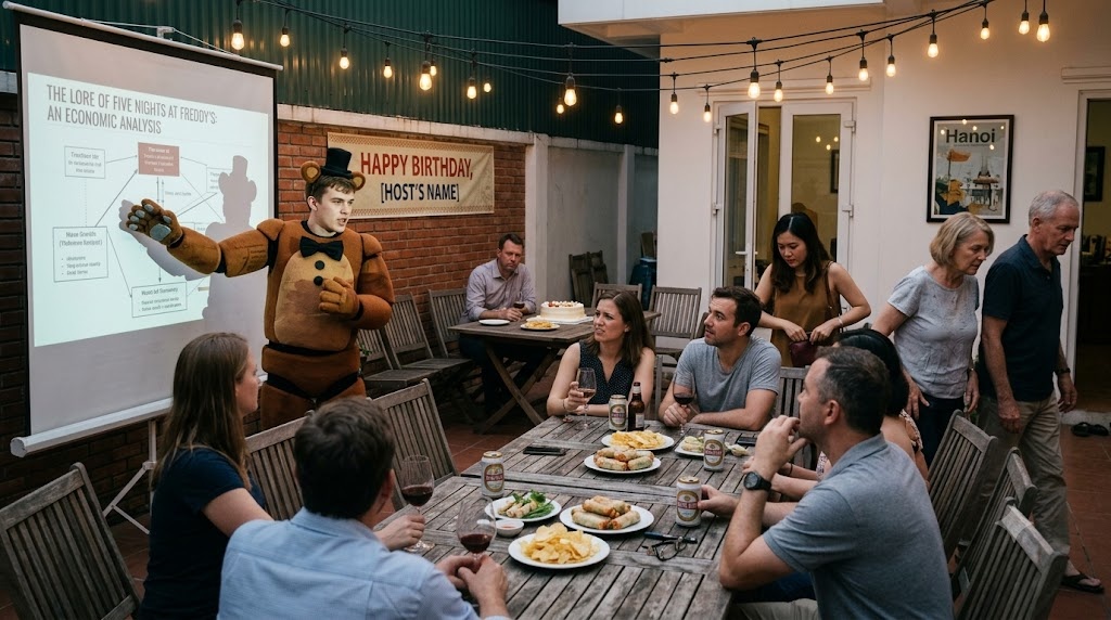 A Birthday Party Turned Into a 45-Minute FNAF Lecture. Guests Started Walking Out, and Nobody Seemed Surprised.