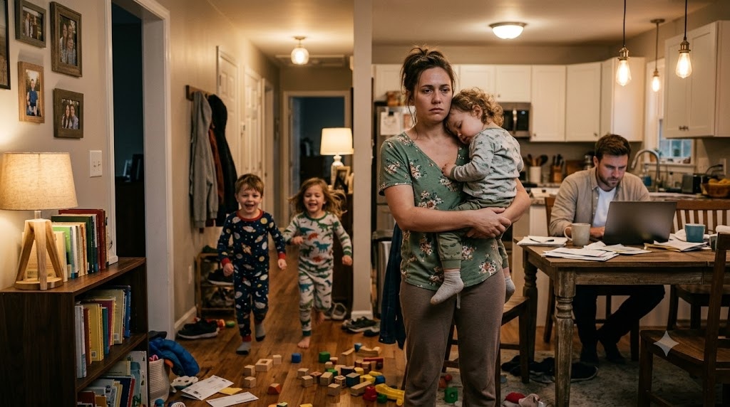 Exhausted Mom Told Her Husband to Stay at Work If He Couldn’t Help With the Kids, and the Internet Had Thoughts