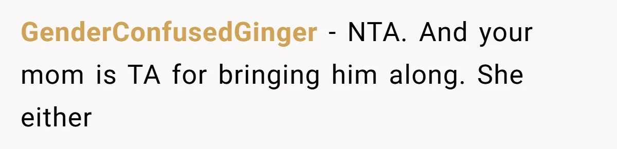 Stepfather Calls Her Marriage “Illegal,” Then Ruins the Wedding He Swore He’d Never Attend GenderConfusedGinger − NTA. And your mom is TA for bringing him along. She either