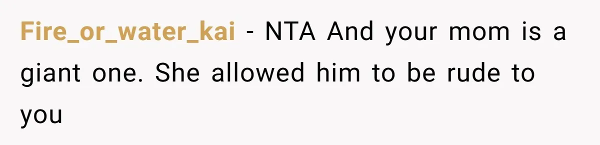 Stepfather Calls Her Marriage “Illegal,” Then Ruins the Wedding He Swore He’d Never Attend Fire_or_water_kai − NTA And your mom is a giant one. She allowed him to be rude to you