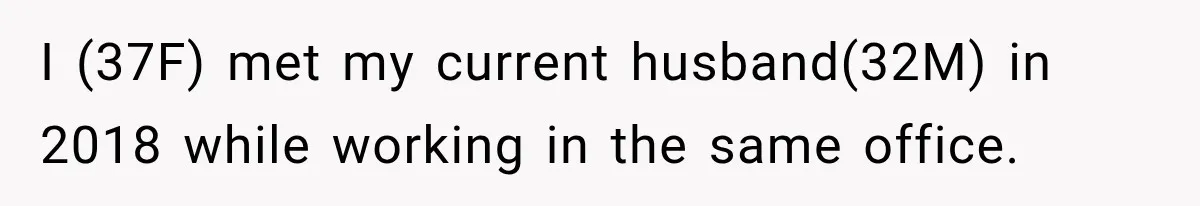 I (37F) met my current husband(32M) in 2018 while working in the same office.