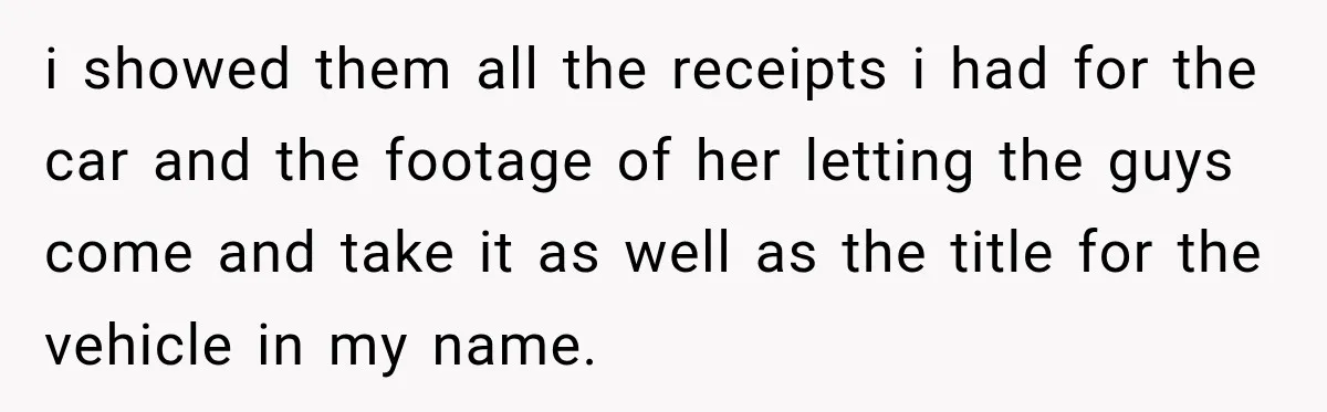 She Had His Dream Car Hauled to a Scrap Yard While He Was Away. He Took Her to Court Instead. i showed them all the receipts i had for the car and the footage of her letting the guys come and take it as well as the title for the...