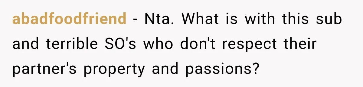 She Had His Dream Car Hauled to a Scrap Yard While He Was Away. He Took Her to Court Instead. abadfoodfriend − Nta. What is with this sub and terrible SO's who don't respect their partner's property and passions?