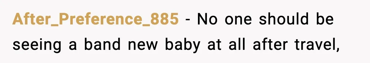 New Mom Refuses a Family Christmas Invasion After Birth, But Her In-Laws Say She’s Being Dramatic After_Preference_885 − No one should be seeing a band new baby at all after travel,