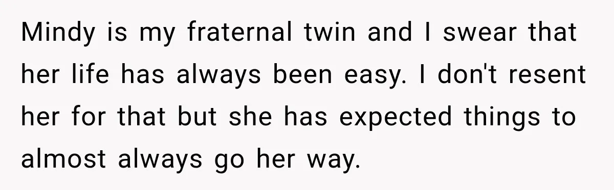 Woman Names Her Cat After Her Grandma, Then Her Pregnant Sister Accuses Her of Stealing Her Baby Name Mindy is my fraternal twin and I swear that her life has always been easy. I don't resent her for that but she has expected things to almost always go...