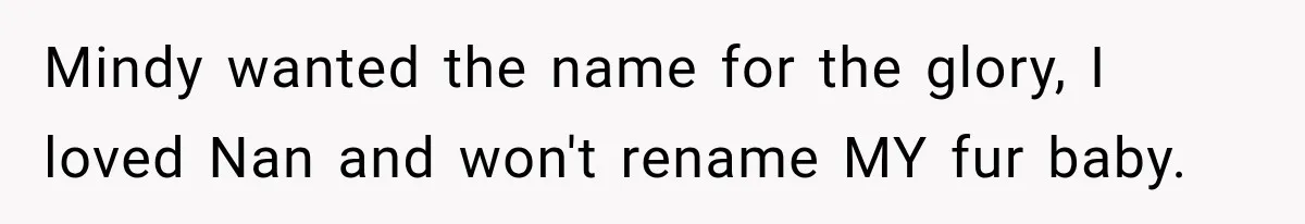 Woman Names Her Cat After Her Grandma, Then Her Pregnant Sister Accuses Her of Stealing Her Baby Name Mindy wanted the name for the glory, I loved Nan and won't rename MY fur baby.