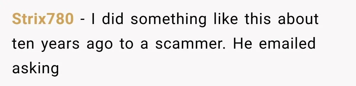 Woman Couldn't Get Her Money Back, So She Cost the Scammer Something Else Strix780 − I did something like this about ten years ago to a scammer. He emailed asking