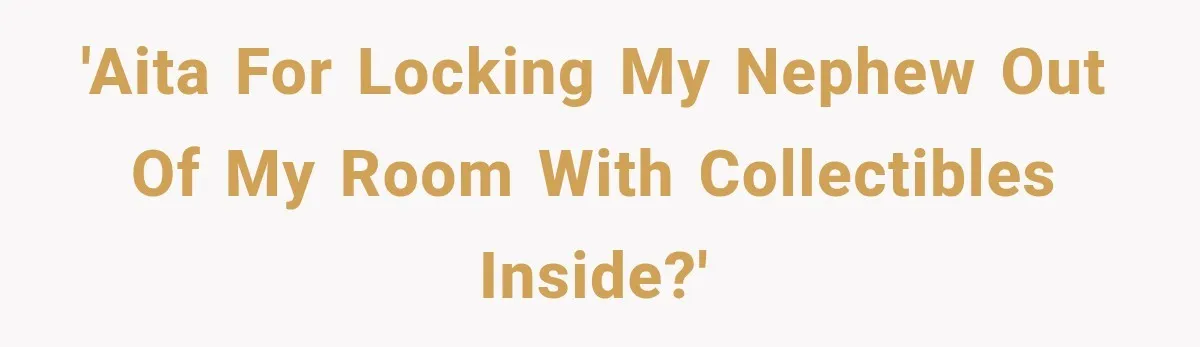 'AITA for locking my nephew out of my room with collectibles inside?'
