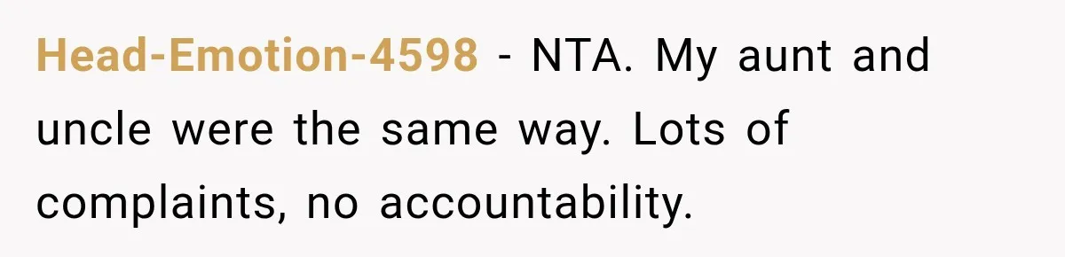 Wife Calls His Family Misunderstood, He Says One Barbecue Will Prove Everything Head-Emotion-4598 − NTA. My aunt and uncle were the same way. Lots of complaints, no accountability.