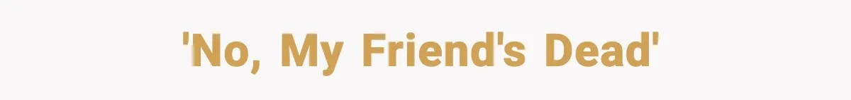 'No, my friend's dead'