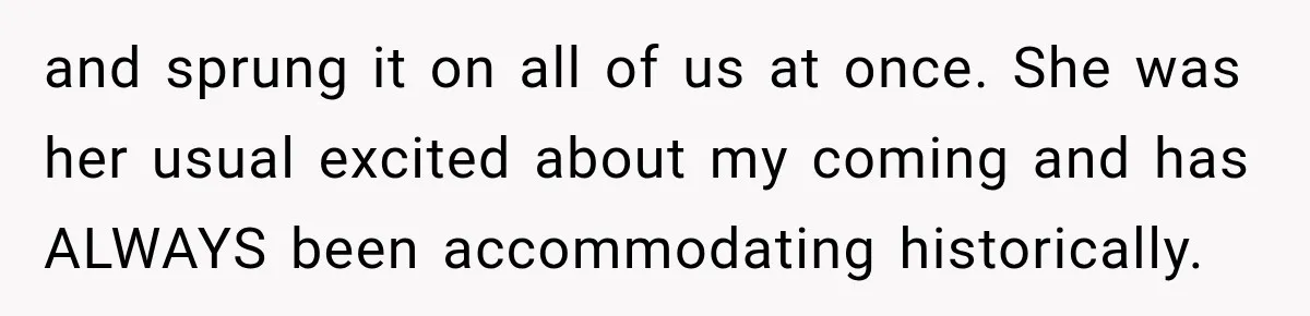 Aunt Took Back A Teen’s iPhone After She Refused To Give Up Her Bedroom and sprung it on all of us at once. She was her usual excited about my coming and has ALWAYS been accommodating historically.