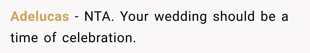 Couple Uninvites Complaining Guests After They Call the Wedding Too Much Trouble Adelucas − NTA. Your wedding should be a time of celebration.