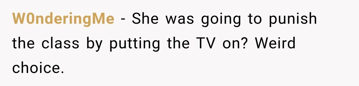 High School Senior Got Lectured About Marriage, So He Delivered The Pettiest Revenge W0nderingMe − She was going to punish the class by putting the TV on? Weird choice.