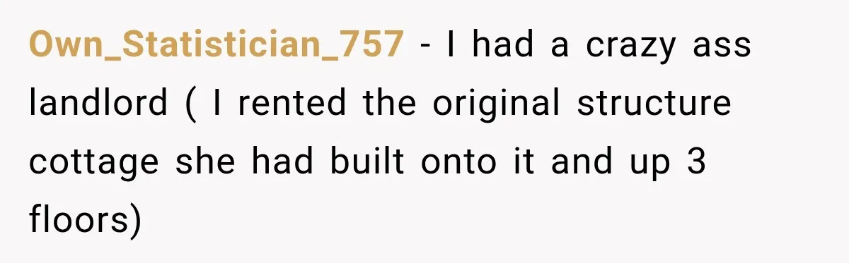 High School Senior Got Lectured About Marriage, So He Delivered The Pettiest Revenge Own_Statistician_757 − I had a crazy ass landlord ( I rented the original structure cottage she had built onto it and up 3 floors)
