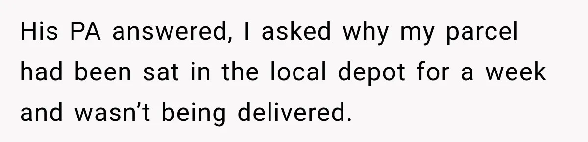 Bank Refused to Help Her, So She Emailed Every Executive and Fixed It in 10 Minutes His PA answered, I asked why my parcel had been sat in the local depot for a week and wasn’t being delivered.