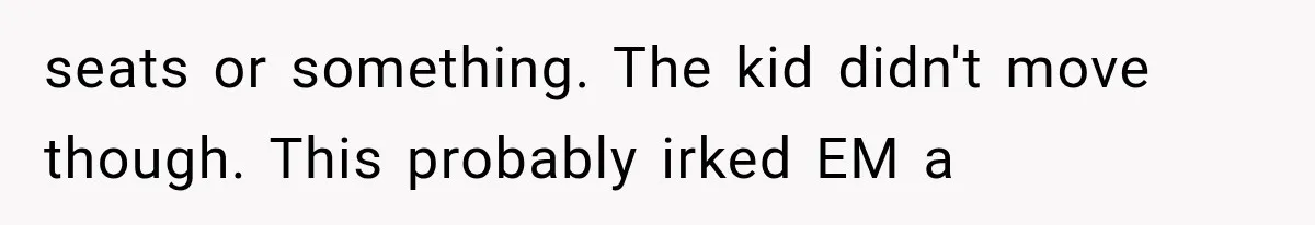 Entitled Mom Shames a Kid on the Metro, Until He Reveals the Truth She Never Expected seats or something. The kid didn't move though. This probably irked EM a