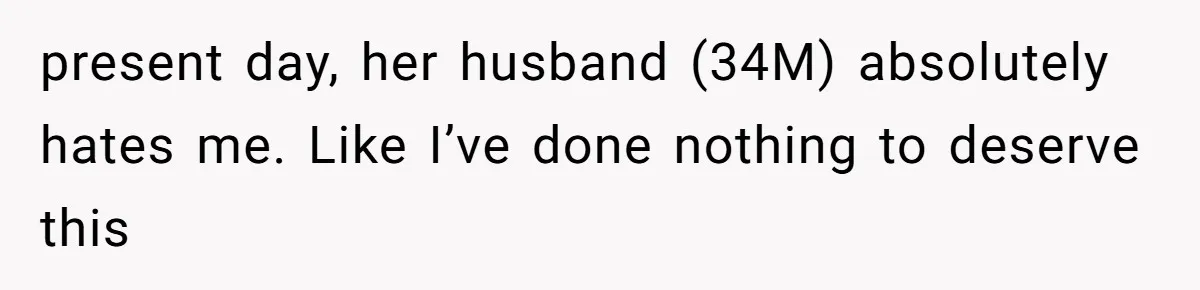Man Bullies His Sister-in-Law for Years, Then Can’t Believe She Walks Out of the Family Trip present day, her husband (34M) absolutely hates me. Like I’ve done nothing to deserve this