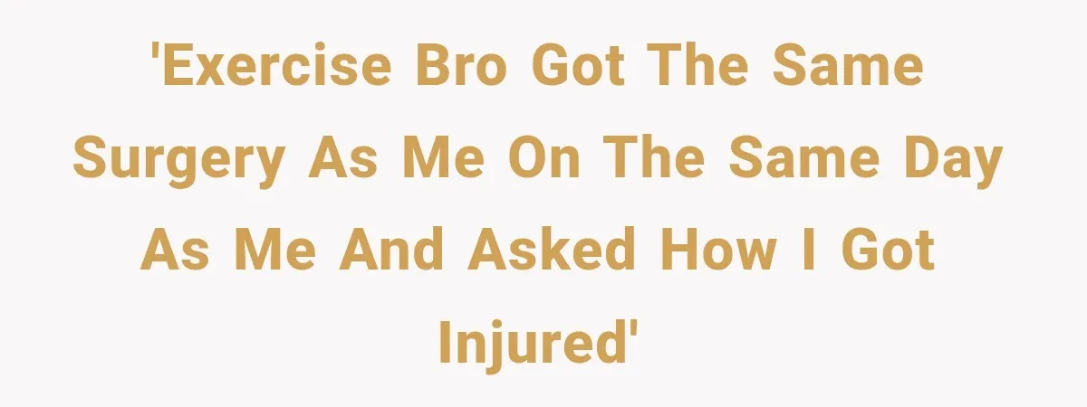Gym Guy Tried To Impress Everyone Until One Mom Ended The Conversation 'Exercise Bro got the same surgery as me on the same day as me and asked how I got injured'
