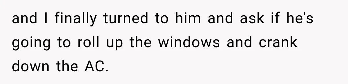 Driver Refused To Turn On The AC, Three Friends Walked Away Instead and I finally turned to him and ask if he's going to roll up the windows and crank down the AC.