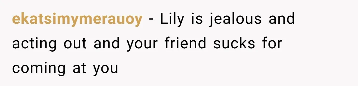 She Said His Girlfriend’s Body “Couldn’t Pull Off” That Dress, He Refused to Stay Quiet ekatsimymerauoy − Lily is jealous and acting out and your friend sucks for coming at you