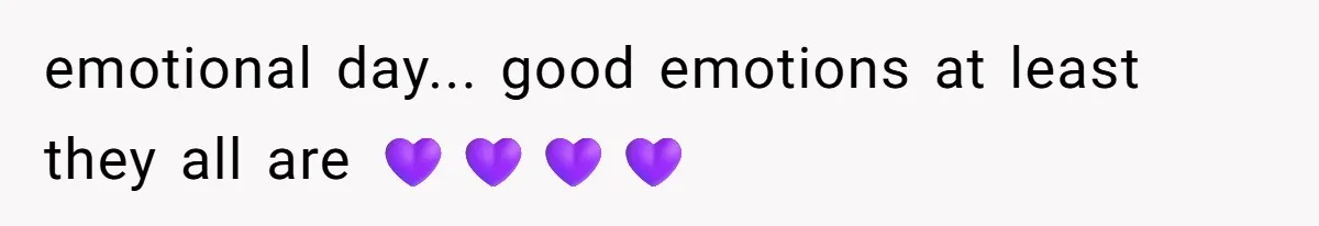 emotional day... good emotions at least they all are 💜💜💜💜