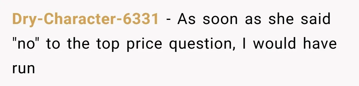 Auction Regular Uses Other People to Win Everything, Until One Bidder Outsmarts Him Dry-Character-6331 − As soon as she said "no" to the top price question, I would have run
