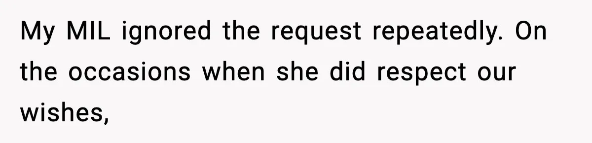 Mother-in-Law Keeps Ignoring the Only House Rule, Then Acts Like the Victim When Her Son-in-Law Finally Snaps My MIL ignored the request repeatedly. On the occasions when she did respect our wishes,