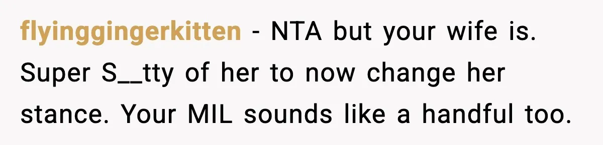 Mother-in-Law Keeps Ignoring the Only House Rule, Then Acts Like the Victim When Her Son-in-Law Finally Snaps flyinggingerkitten − NTA but your wife is. Super S__tty of her to now change her stance. Your MIL sounds like a handful too.