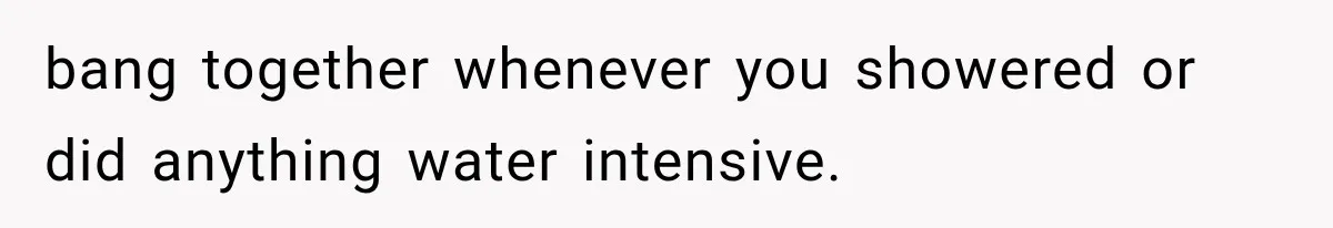 Cleaner Thought He Was Being Annoying, Until His “Small Observations” Saved Thousands in Damage bang together whenever you showered or did anything water intensive.