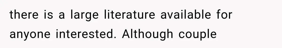 there is a large literature available for anyone interested. Although couple