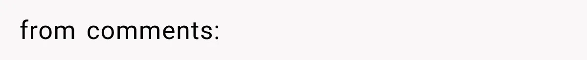 from comments: