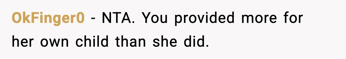 Mom Brings Lunch for Everyone, Then Gets Blamed for Not Letting One Child Eat All the Crackers OkFinger0 − NTA. You provided more for her own child than she did.