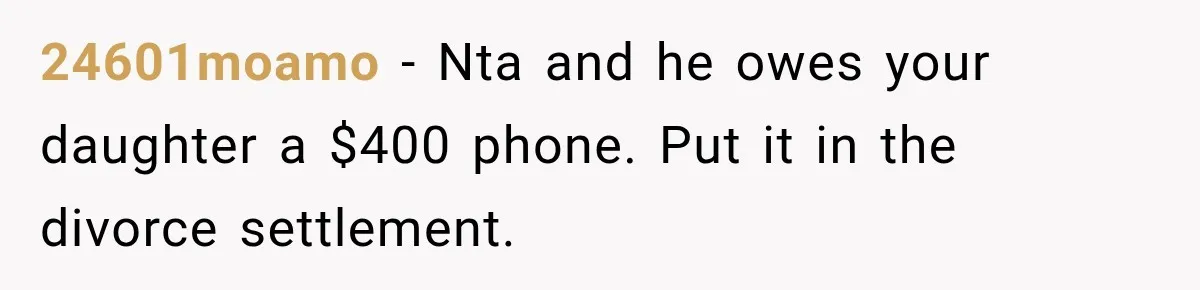 Husband Throws Stepdaughter’s Phone Into a Lake to “Make Things Fair,” Wife Walks Out of the Reunion 24601moamo − Nta and he owes your daughter a $400 phone. Put it in the divorce settlement.