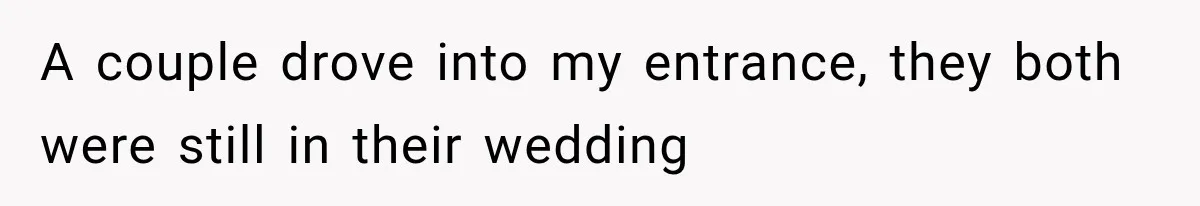 Newlyweds Refused to Show ID at Hotel, Then Their Wedding Night Turned Into a Disaster A couple drove into my entrance, they both were still in their wedding