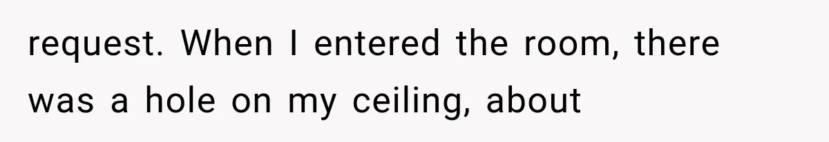 Newlyweds Refused to Show ID at Hotel, Then Their Wedding Night Turned Into a Disaster request. When I entered the room, there was a hole on my ceiling, about