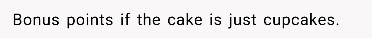 Coworker Asks Him to Be Her Man of Honor, Then Gets Angry When He Refuses Bonus points if the cake is just cupcakes.