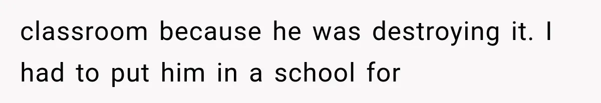 Woman Took In Her Troubled Brother, Then Proved Everyone Wrong About What He Could Become classroom because he was destroying it. I had to put him in a school for
