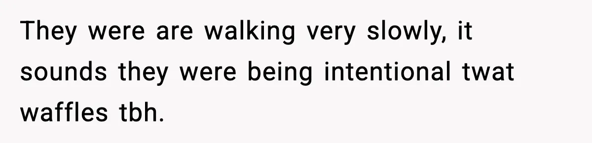 Quiet Library Worker Finally Silences Her Coworker With One Perfect Sentence They were are walking very slowly, it sounds they were being intentional twat waffles tbh.