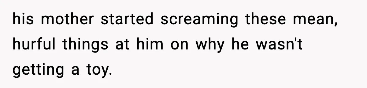 Mom Quietly Teaches Another Parent A Lesson After Seeing How She Treated Her Son his mother started screaming these mean, hurful things at him on why he wasn't getting a toy.