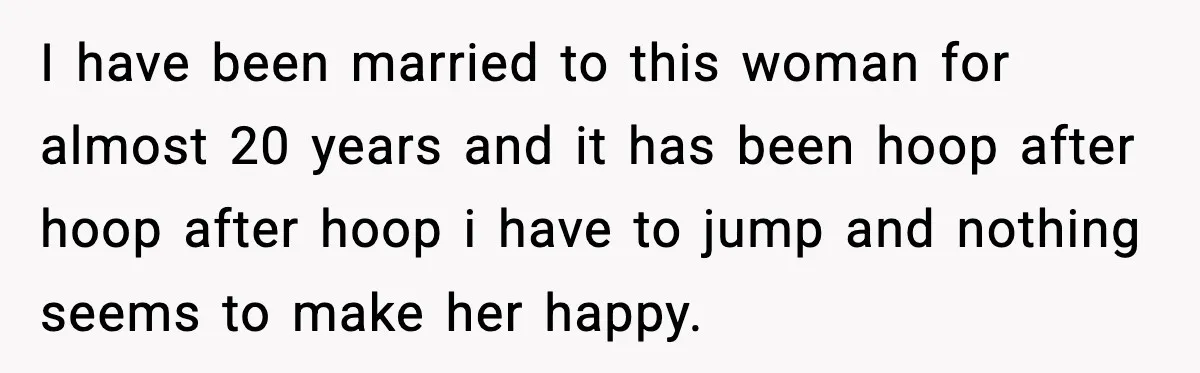 Husband Gets Tired Of His Wife’s Pinching, But Reddit Questions His Behavior Too I have been married to this woman for almost 20 years and it has been hoop after hoop after hoop i have to jump and nothing seems to make her...