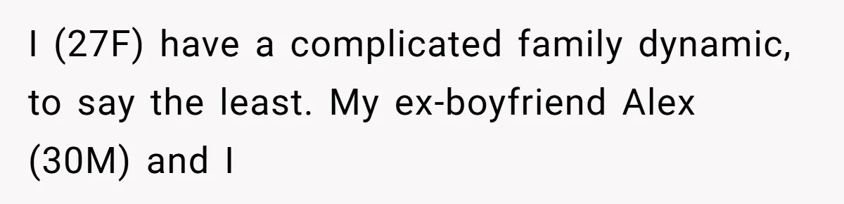 Woman’s Ex Marries Her Brother, Then Turns Every Family Gathering Into an Awkward Nightmare I (27F) have a complicated family dynamic, to say the least. My ex-boyfriend Alex (30M) and I