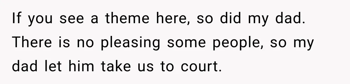 Neighbor Sued Over Six Inches of Fence, So This Rancher Gave Him Exactly What He Asked For If you see a theme here, so did my dad. There is no pleasing some people, so my dad let him take us to court.