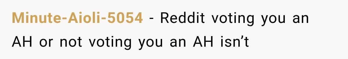 Minute-Aioli-5054 − Reddit voting you an AH or not voting you an AH isn’t